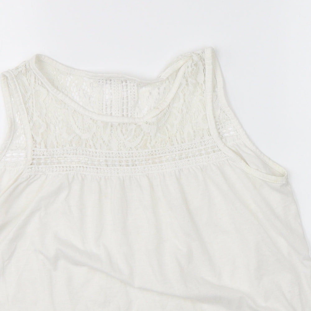 Preworn Womens White   Basic Blouse Size M