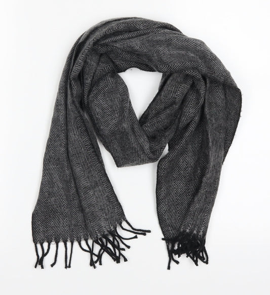 Preworn Womens Grey Herringbone   Scarf