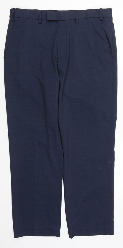 Preloved F&F Mens Blue   Trousers  Size 34 L29 in - Front