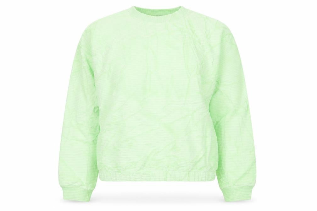 H&M Womens Green  Corduroy Pullover Sweatshirt Size M