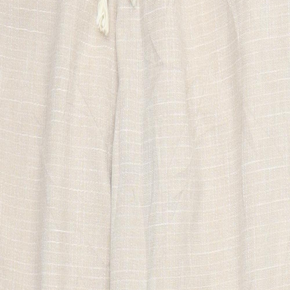 PRETTYLITTLETHING Womens Beige   Trousers  Size 8 L24.5 in