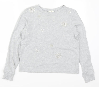 H&M Womens Grey   Pullover Sweatshirt Size XS