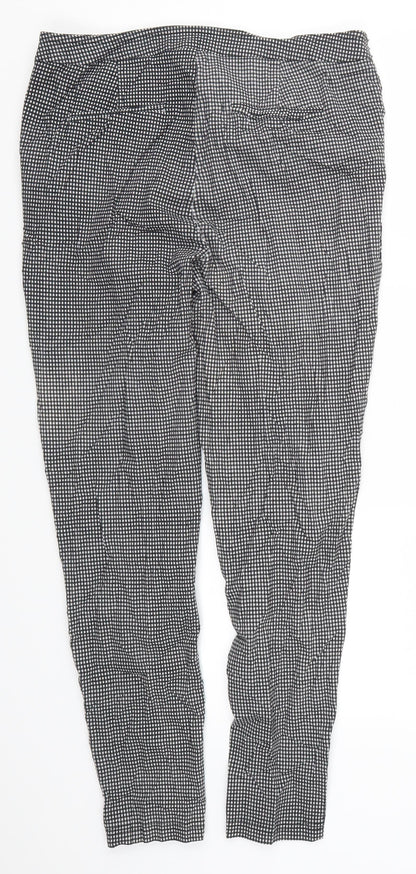 New Look Womens Grey Check  Trousers  Size 14 L27 in