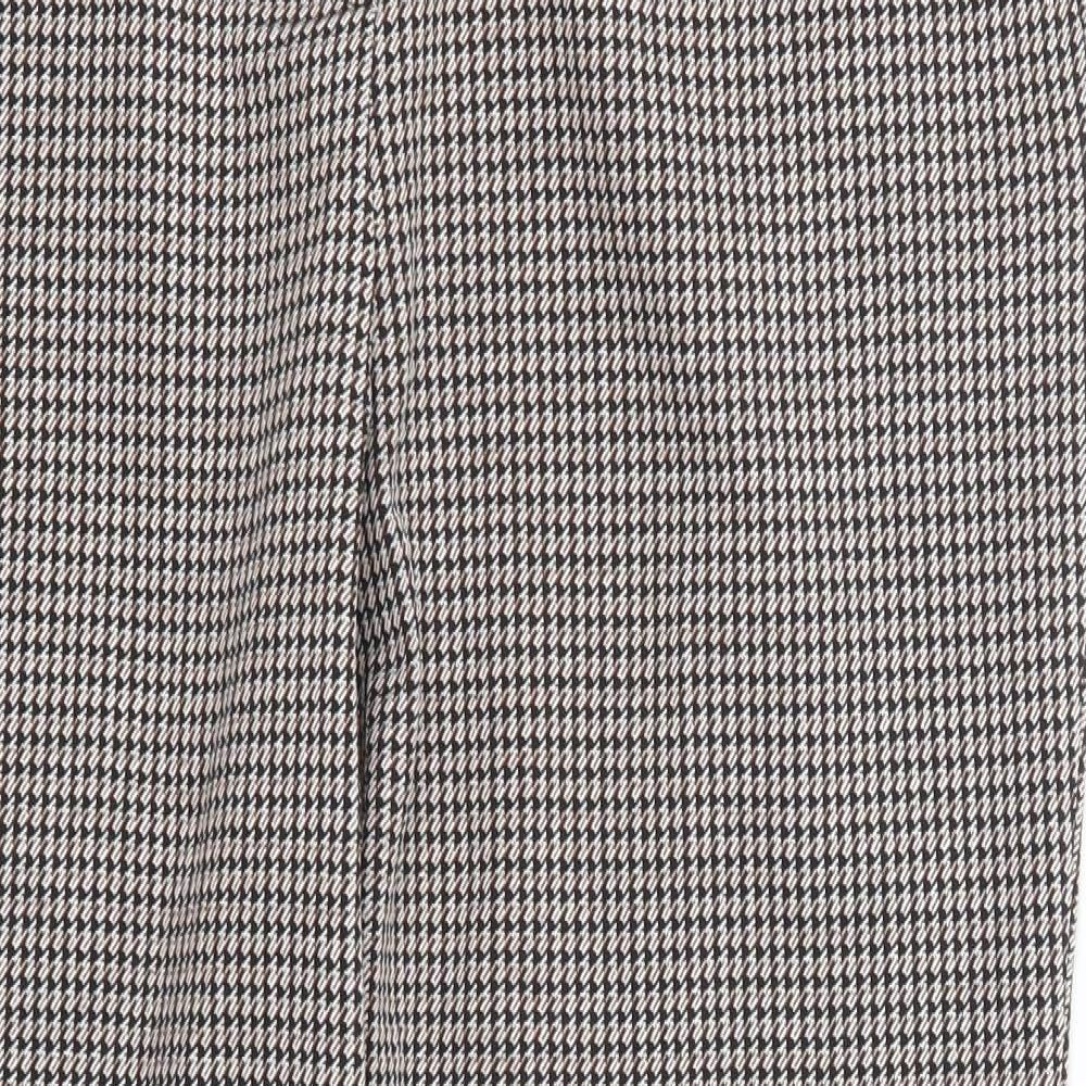 Papaya Womens Brown Geometric  Trousers  Size 14 L26 in