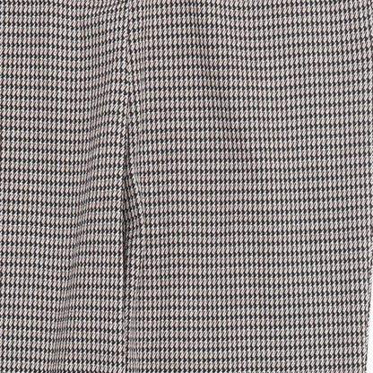 Close-up detail of Papaya women’s brown geometric trousers, size UK 14, 26-inch leg