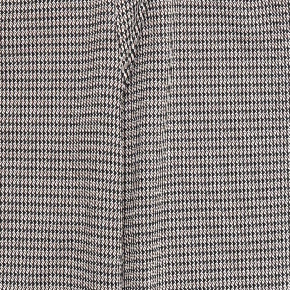 Papaya Womens Brown Geometric  Trousers  Size 14 L26 in