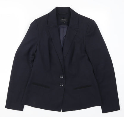 Additional front view of Papaya women’s blue jacket suit jacket, size UK 10