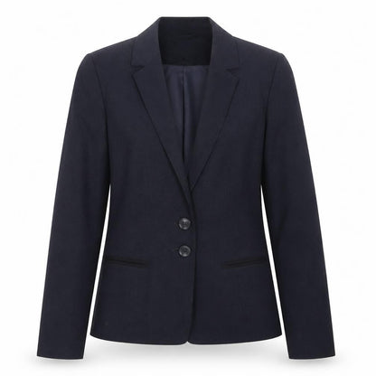 Front view of Papaya women’s blue jacket suit jacket, size UK 10