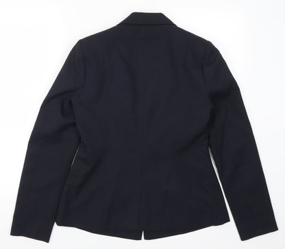 Back view of Papaya women’s blue jacket suit jacket, size UK 10