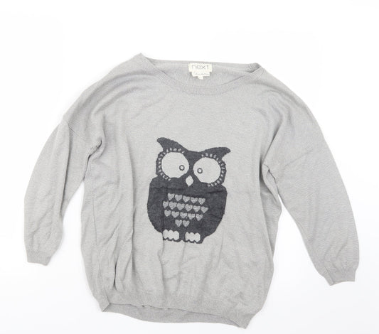 NEXT Womens Grey  Knit Pullover Jumper Size 12