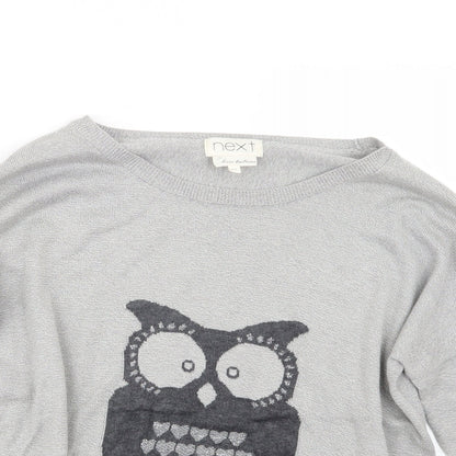 Next Womens Grey  Knit Pullover Jumper Size 12