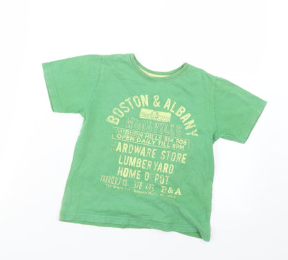 Additional front view of Rebel boys’ green basic t-shirt, size 4-5, years