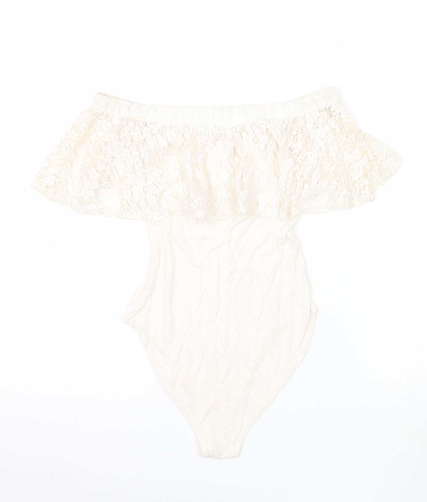 Preworn Womens Ivory  Jersey Bodysuit One-Piece Size 6