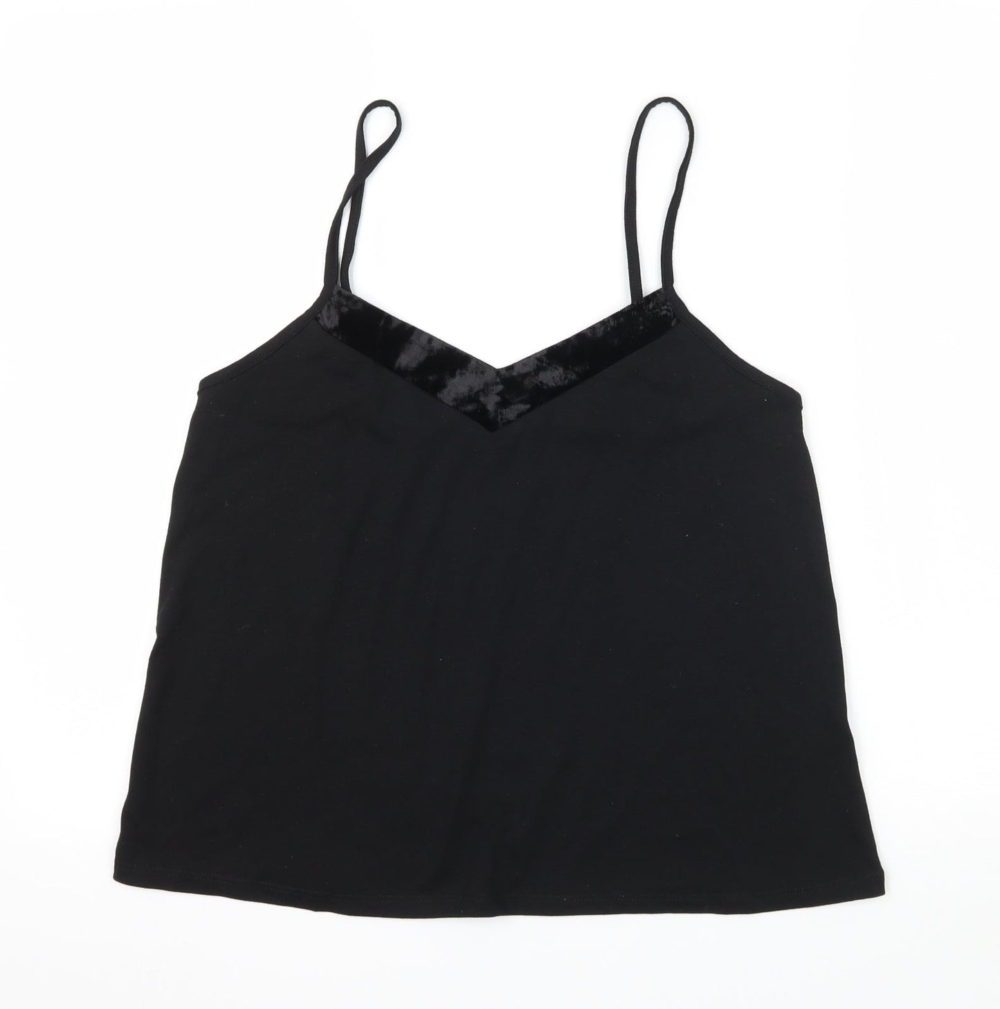 Love to Lounge Womens Black Solid Jersey Top Pyjama Top Size M
