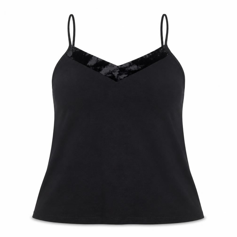 Love To Lounge Womens Black Solid Jersey Top Pyjama Top Size M