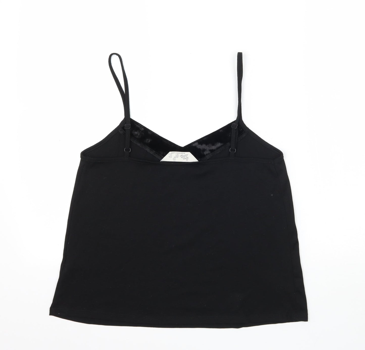 Love to Lounge Womens Black Solid Jersey Top Pyjama Top Size M