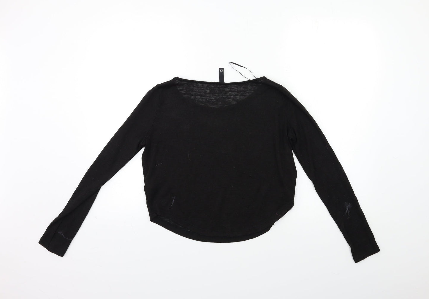 H&M Womens Black  Knit Pullover Jumper Size XS