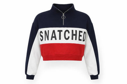 H&M Womens Blue Striped  Pullover Sweatshirt Size S