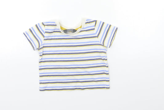 Primark Baby Blue Striped  Pullover T-Shirt Size 12 Months