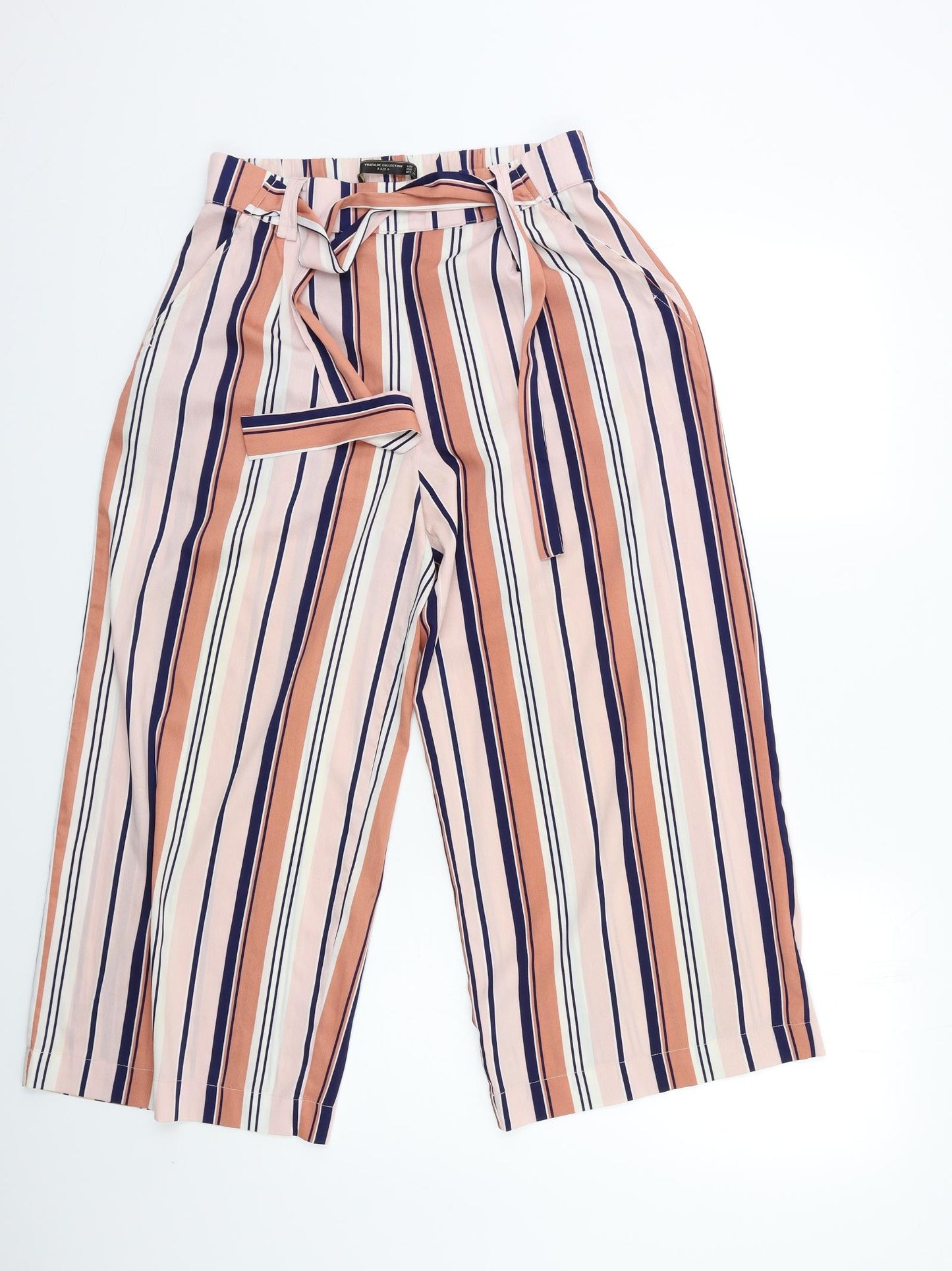 Zara Womens Pink Striped  Trousers  Size S L23 in