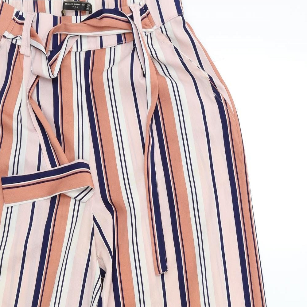 Zara Womens Pink Striped  Trousers  Size S L23 in