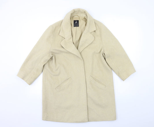 Atmosphere Womens Beige   Overcoat Coat Size 10
