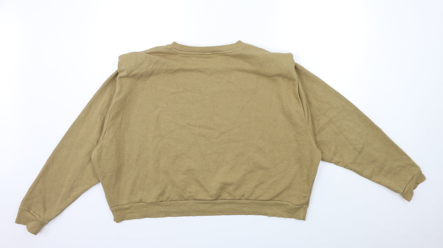 H&M Womens Brown   Pullover Sweatshirt Size XL  - Padded Shoulders