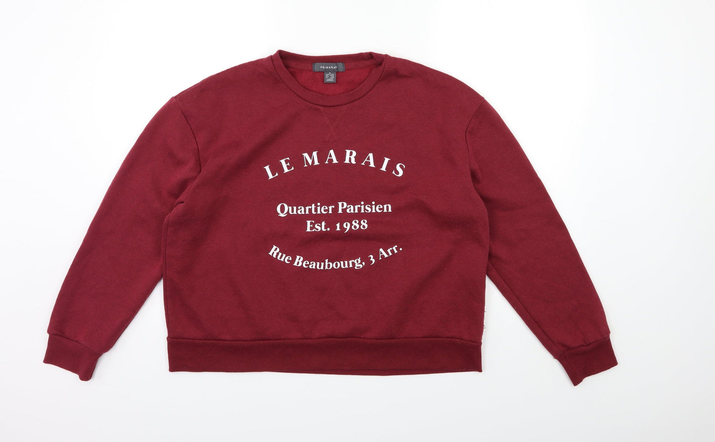 Primark Womens Red   Pullover Sweatshirt Size 12