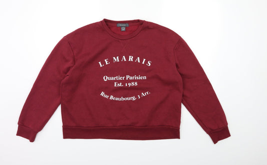 Primark Womens Red   Pullover Sweatshirt Size 12