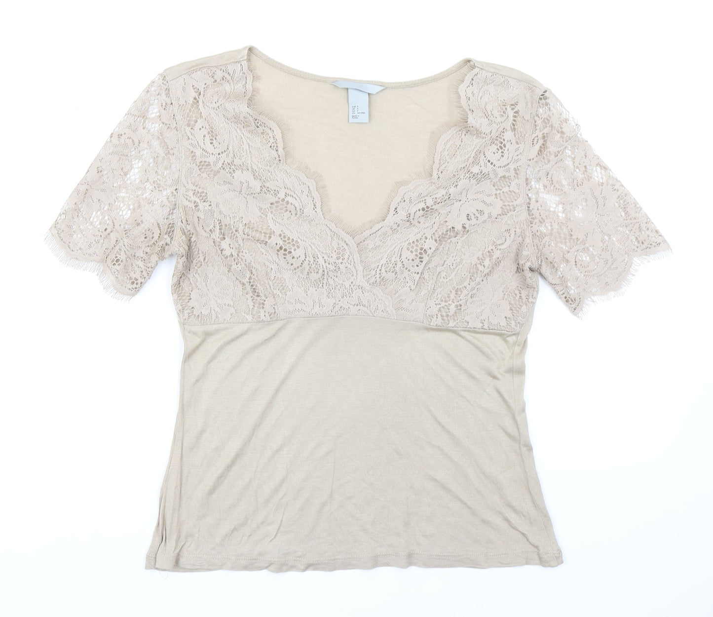 H&M Womens Brown   Basic Blouse Size S