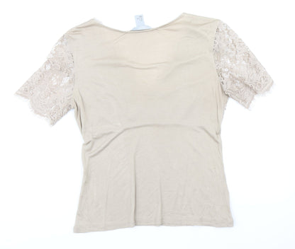 H&M Womens Brown   Basic Blouse Size S