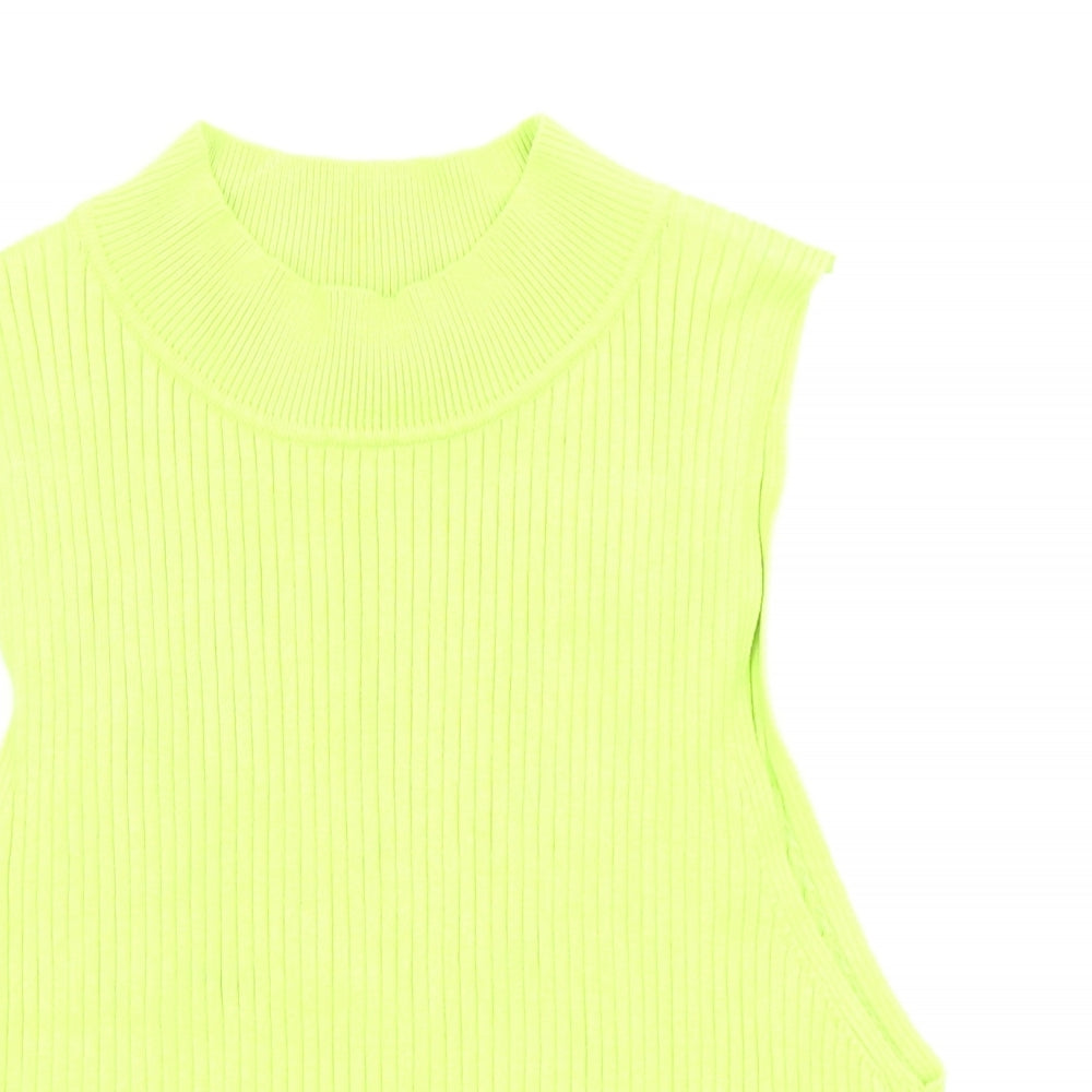 Divided Womens Green  Knit Basic Tank Size M