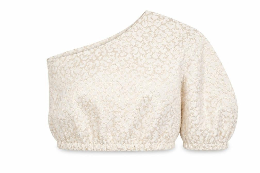 PRETTYLITTLETHING Womens Ivory Animal Print  Basic Blouse Size 12