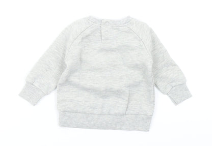 Back view of Primark girls’ grey basic t-shirt, size 0-3, months