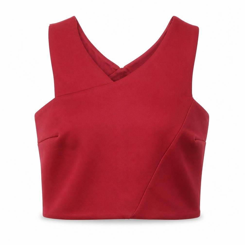 New Look Womens Red   Cropped Tank Size 12