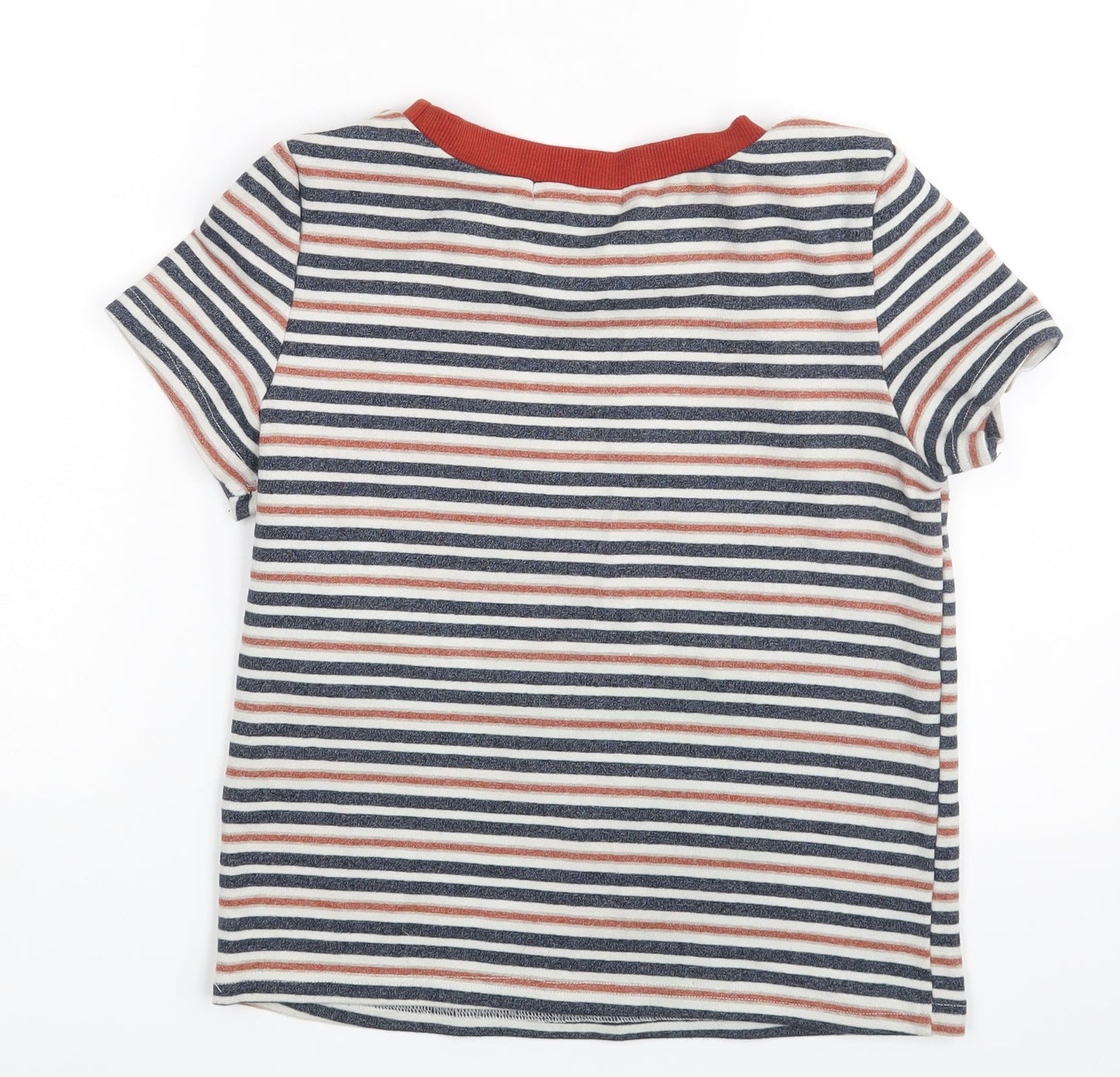 Glamorous Womens Multicoloured Striped   T-Shirt Size 10