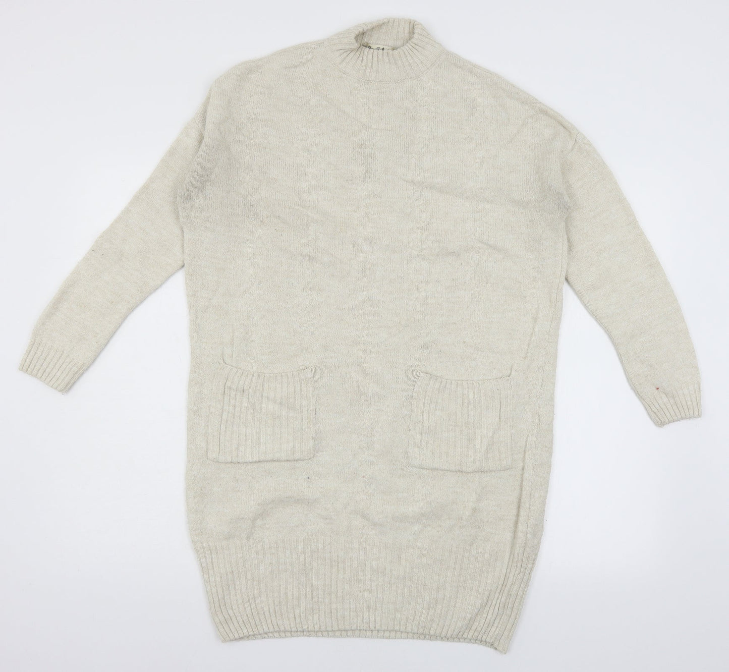 Miss Selfridge Womens Ivory  Knit Pullover Jumper Size 6