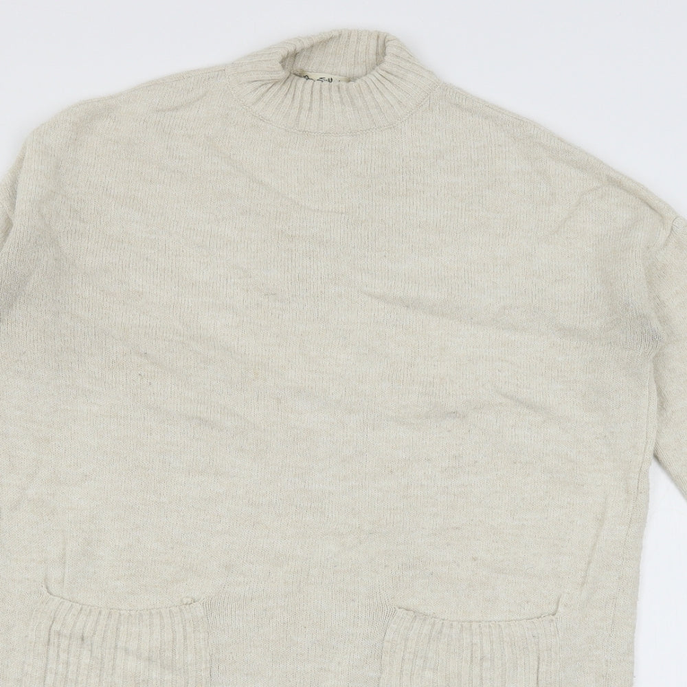 Miss Selfridge Womens Ivory  Knit Pullover Jumper Size 6