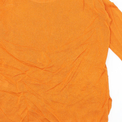 Next Womens Orange  Knit Pullover Jumper Size 6  - Cut out shoulder