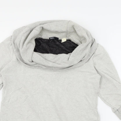 Close-up detail of BDG women’s grey jersey jumper, size S