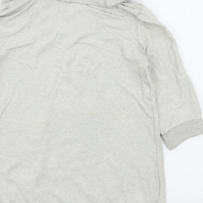 Brand and care label for BDG women’s grey jersey jumper, size S