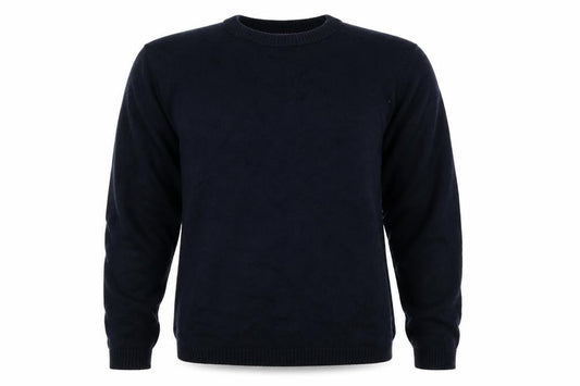 Front view of Easy men’s blue knit jumper, size M