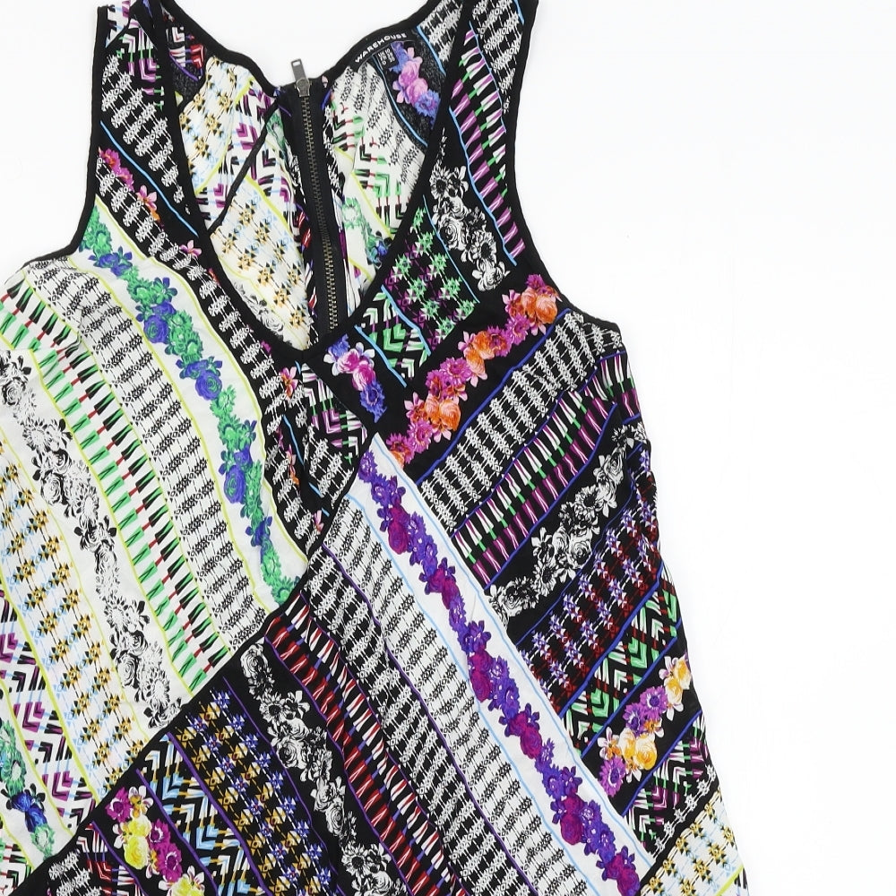 Warehouse Womens Multicoloured Floral  Basic Tank Size 10