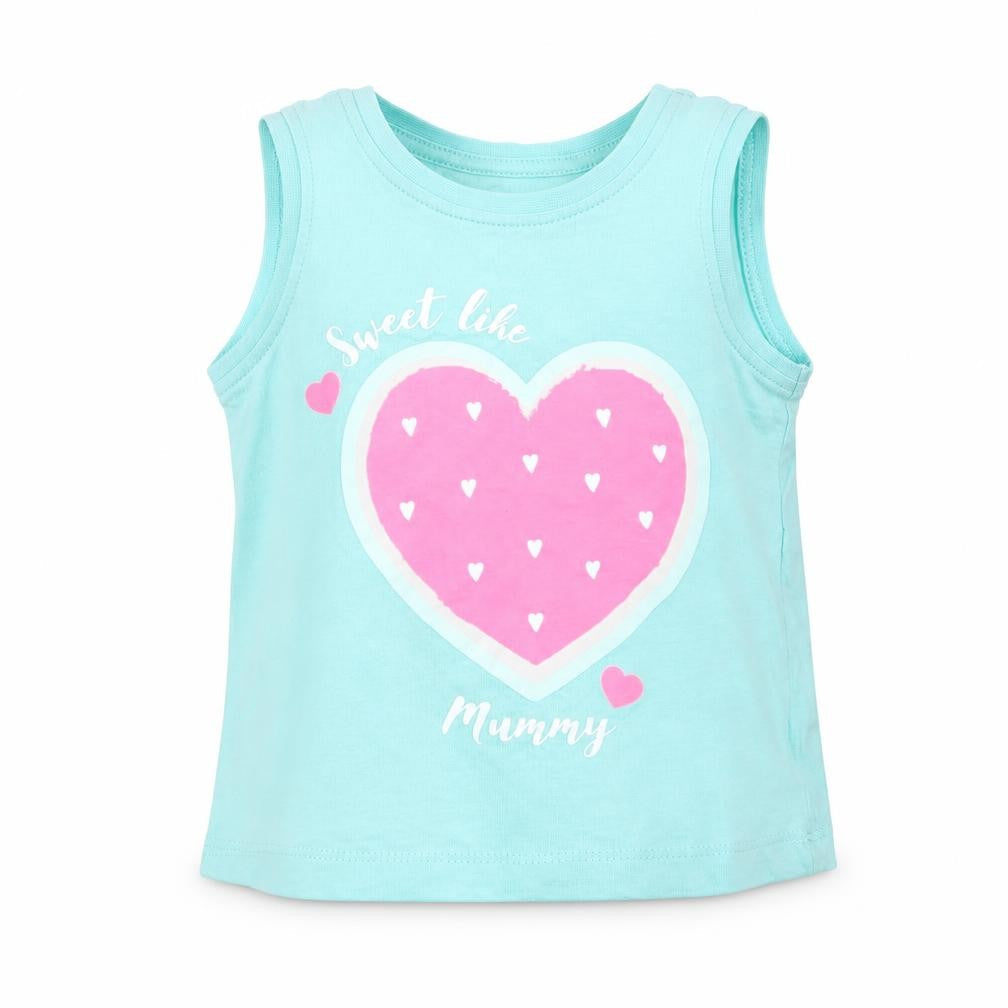 Primark Girls Blue   Basic Tank Size 9-12 Months