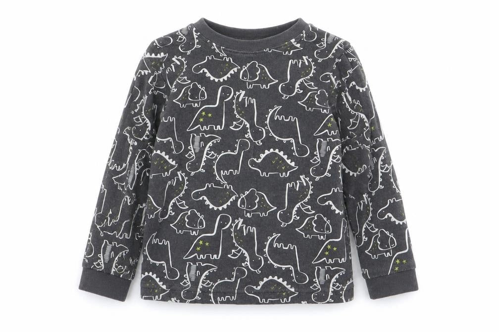 Asda George Boys Grey Geometric  Babydoll Pyjama Top Size 12-18 Months