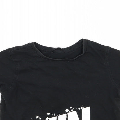 Asda George Boys Black   Basic T-Shirt Size 6-7 Years