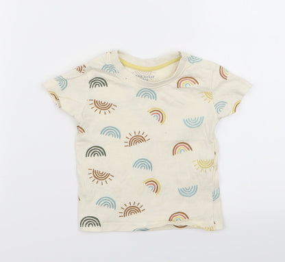 Additional front view of Primark girls’ beige basic t-shirt, size 9-12, months