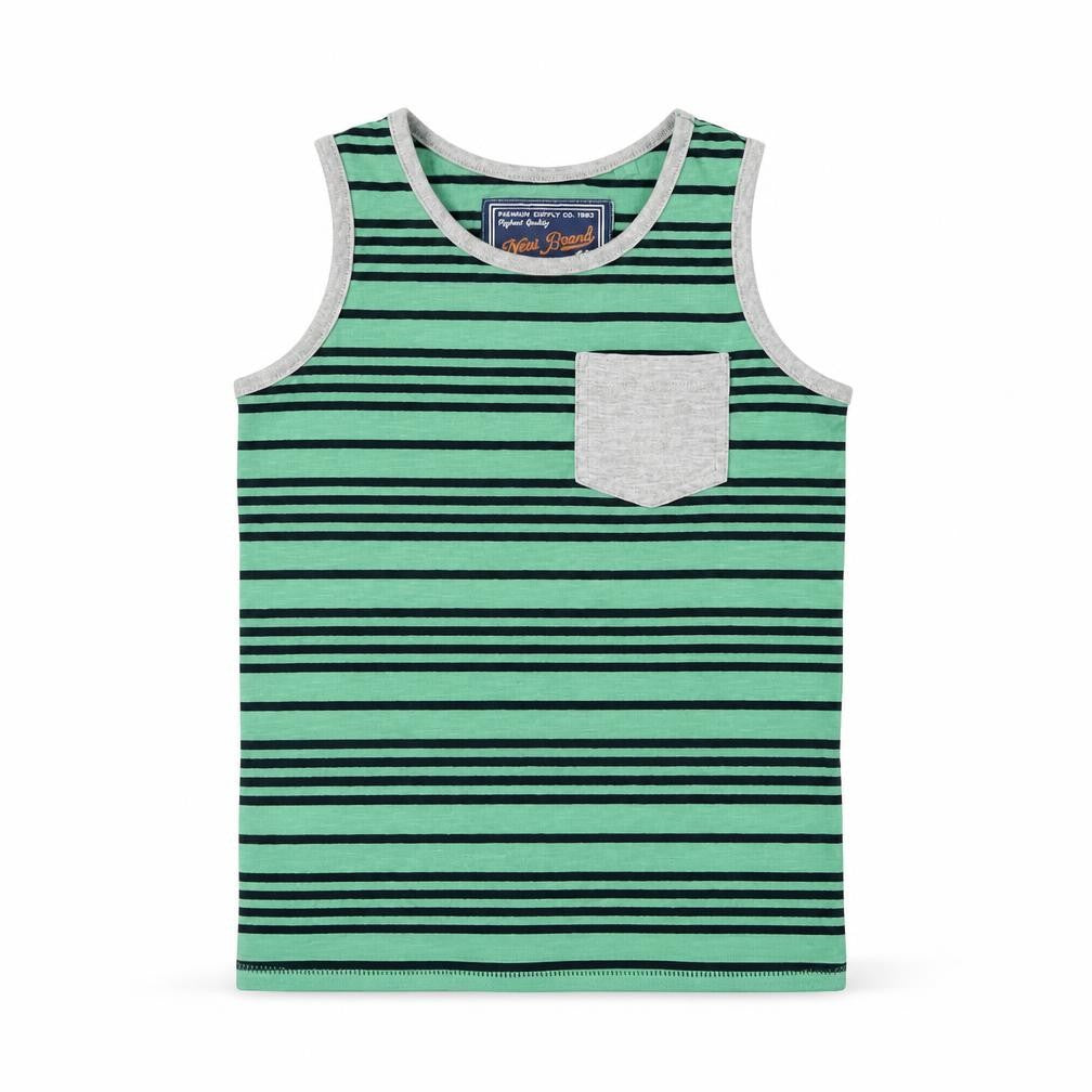 Next Boys Multicoloured Striped  Basic Tank Size 7 Years