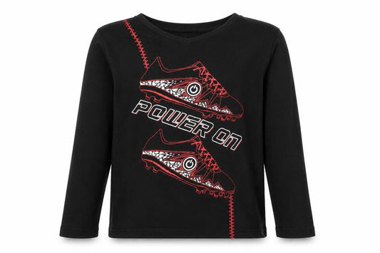 Pep&Co Pep and co Boys Black Geometric  Basic T-Shirt Size 8-9 Years