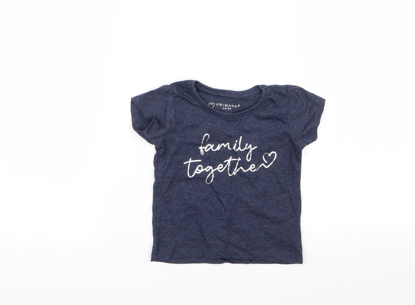 Primark Girls Blue   Basic T-Shirt Size 9-12 Months